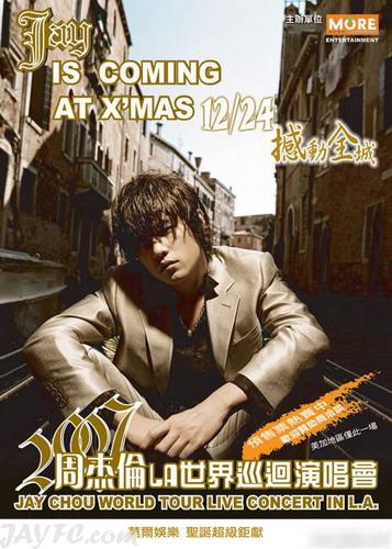 周杰倫世界巡回演唱会L.A站宣傳海報
