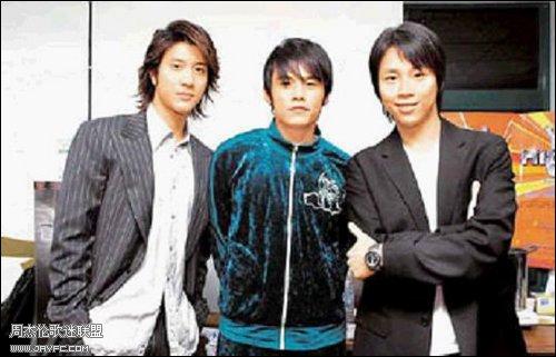 杰伦和王力宏、陶喆的早期合照